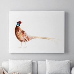 Pheasant Canvas print -  Abstract Canvas Print of original Watercolour Painting Watercolor Painting of Pheasant