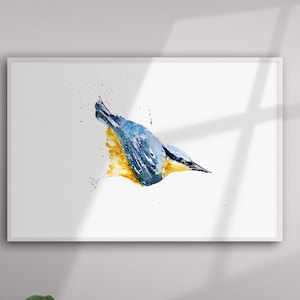 Pintura de pica-pau-cinzento - Pintura em aquarela de pica-pau-cinzento - Impressão de edição limitada assinada à mão da minha pintura em aquarela original de um pica-pau-cinzento