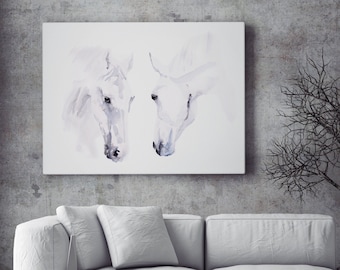 Horse Canvas Print -  horse painting - Watercolour painting of my original horse painting