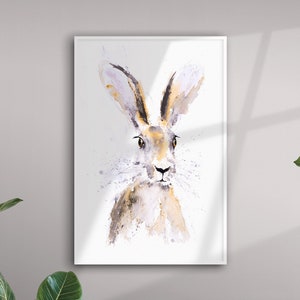 Hand Signed Limited Edition Print of my original hare painting image 1