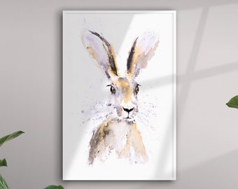 Hand Signed Limited Edition Print of my original hare painting
