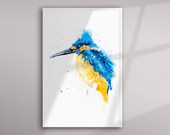 Kingfisher Watercolor Painting - Limited Edition Art Print