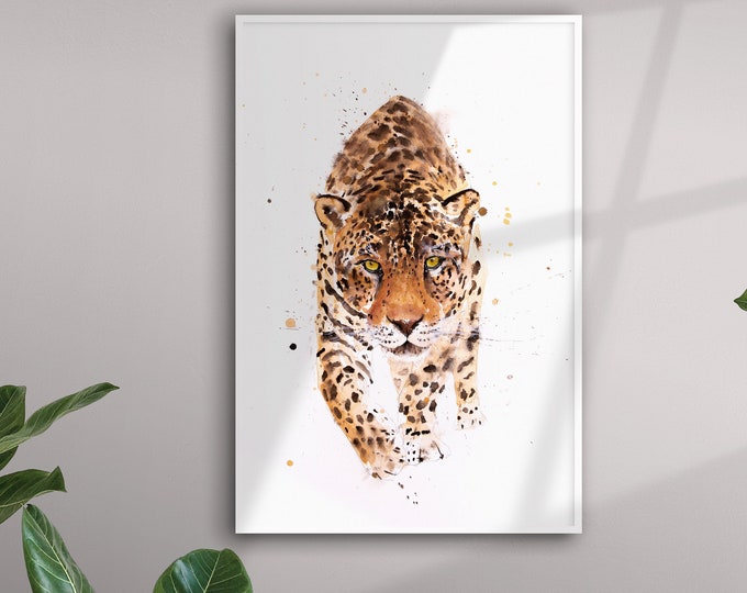Hand Signed Limited Edition Print of my Original Watercolour Painting of an Jaguar Big Cat Jaguar Painting - Jaguar Watercolour Painting