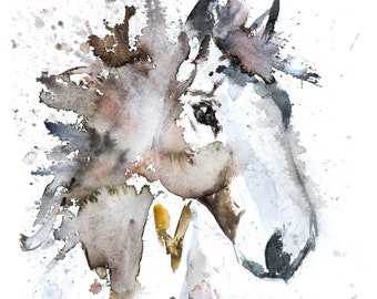 Horse Watercolor Painting Watercolour Wall Art No.3 - Signed Limited Edition Print of my Original Watercolor Horse Painting