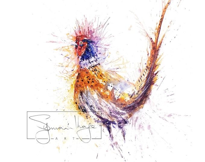 Pheasant Watercolour Painting - Hand Signed and Numbered Limited Edition Print of my Original Pheasant Painting