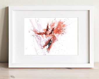 Squirrel No.1 - Signed limited Edition Print of my Original Water Colour Painting of a Red Squirrel