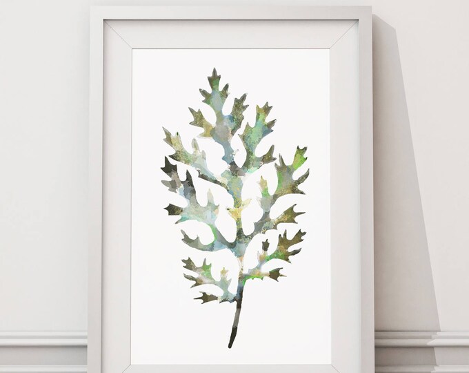 Botanical Leaf Print No.4 on Watercolour Paper - Fine Art Print of a Leaf Watercolour Painting