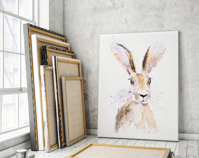 Hermione Hare Canvas Print - Hand Signed Hare Wall Art