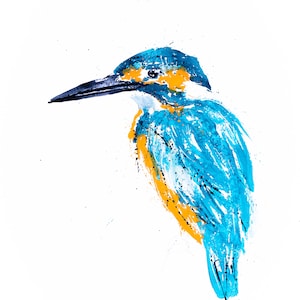 Kingfisher Painting - Kingfisher Watercolour - Limited Edition Hand Signed Print of my Original Kingfisher Watercolour Painting