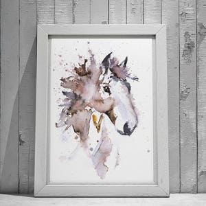 Horse Watercolor Painting Watercolour Wall Art No.3 - Signed Limited Edition Print of my Original Watercolor Horse Painting