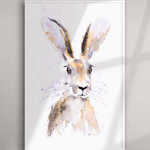 Hand Signed Limited Edition Print of my original hare painting image 5