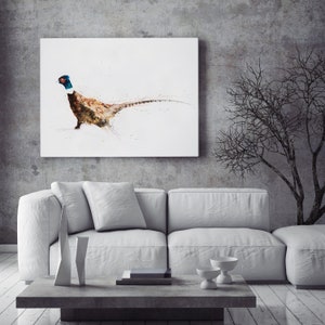 Pheasant Canvas print -  Abstract Canvas Print of original Watercolour Painting Watercolor Painting of Pheasant