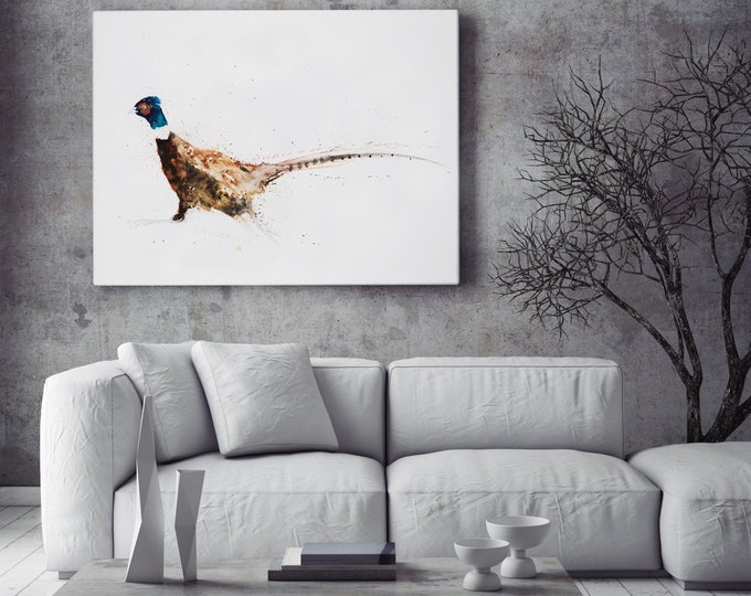 Pheasant Canvas print - Hand signed Abstract Canvas Print Pheasant