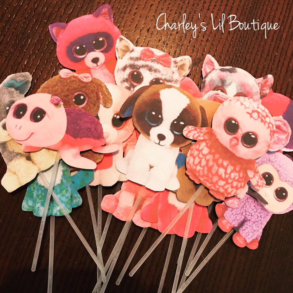 Beanie Boo Cupcake Toppers Birthday Cupcake Toppers Etsy Beanie Boo Cupcake Toppers Birthday Cupcake Toppers Etsy