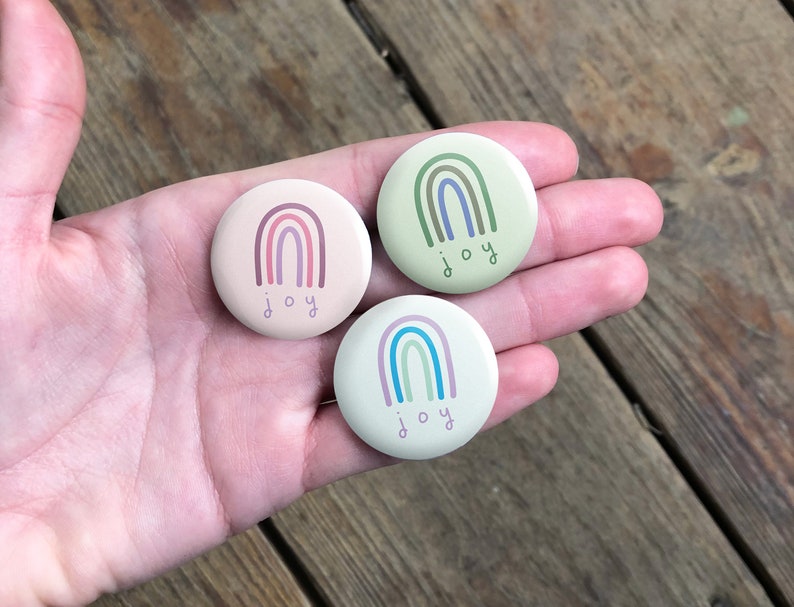 Rainbow Button Pin Set Pins for Bags Positive Pins Quote Etsy