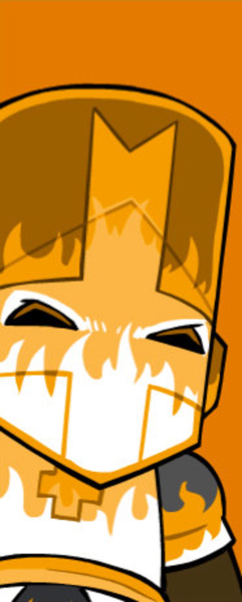 Orange Knight Castle Crashers shot glass
