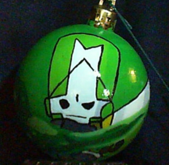 Green Knight Castle Crasher Ornament Etsy