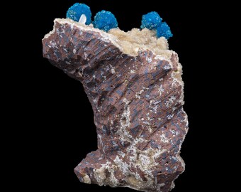 ヒューランダイト上のカバンサイト（珍しい発見）天然鉱物標本 USA # B