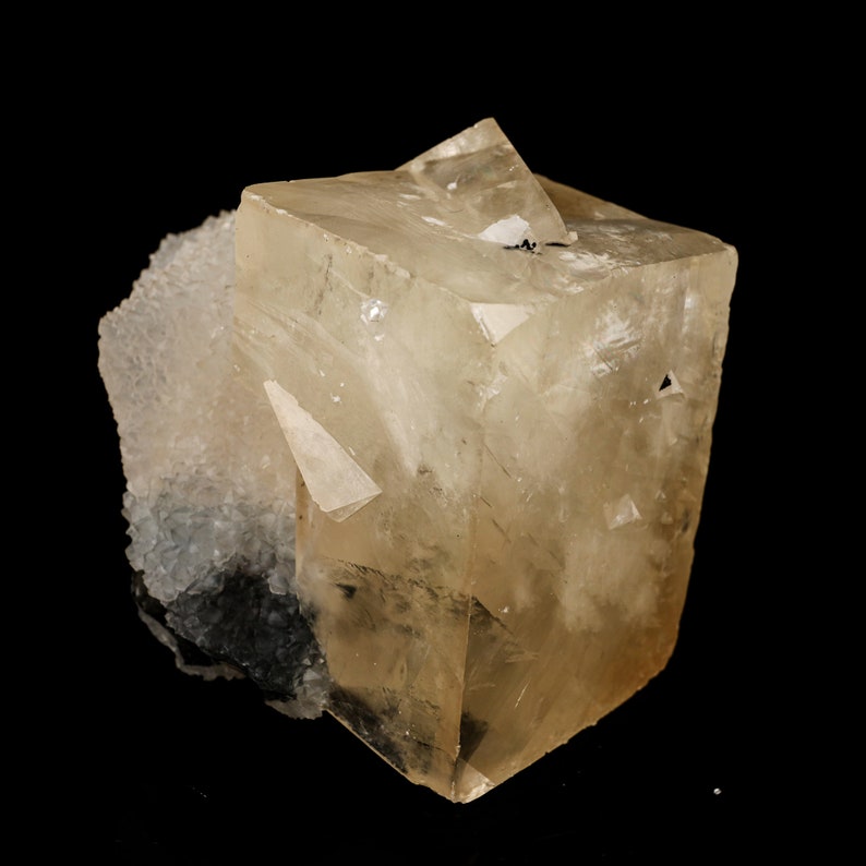 Calcite Cube With MM Quartz Natural Mineral Specimen # B 6237 - Etsy