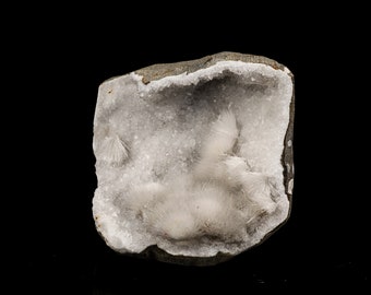 Mesolite Inside MM Quartz Geode Natural Mineral Specimen # B 5941
