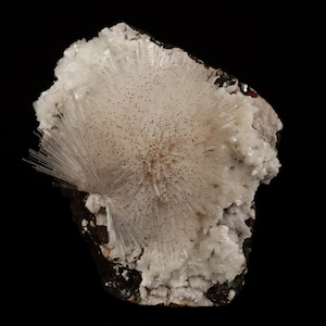 Mesolite on Heulandite Free Standing Natural Mineral Specimen # B 6051