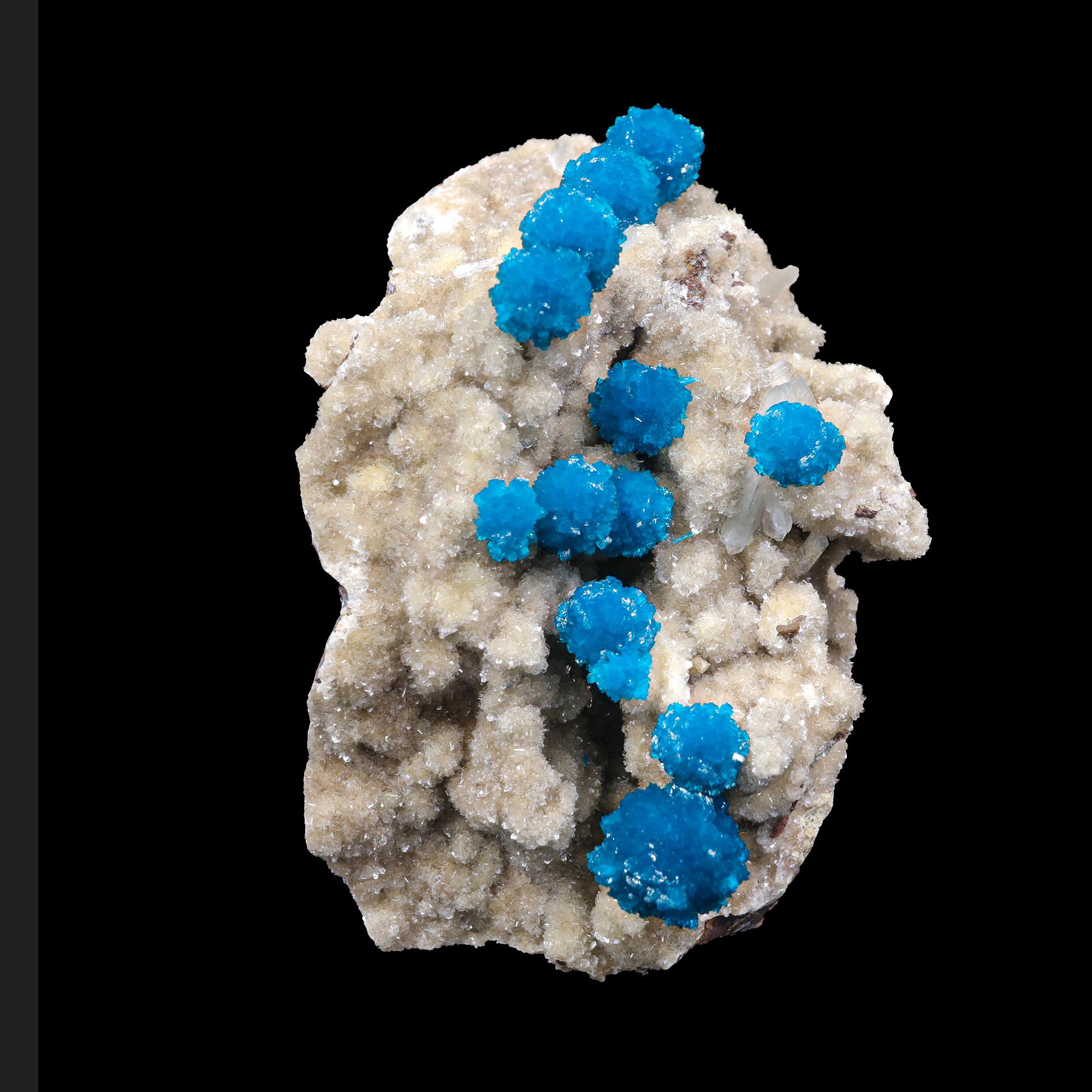 ヒューランダイト上のカバンサイト（珍しい発見）天然鉱物標本 USA # B