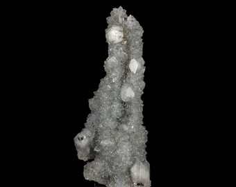 Apophyllite on MM Quartz Natural Mineral Specimen # B 6384