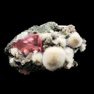 Rare Huge Moldy Raspberry Calcite with Mesolite Natural Mineral Specimen.  # GG5