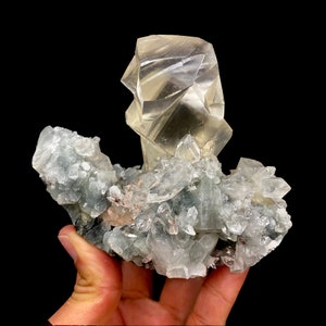 Calcite in Huge Size with Apophyllite Natural Mineral Specimen DK184