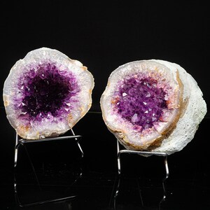 Amethyst Sparkling Crystals Geode in two Half's Natural Mineral Specimen # B 6780