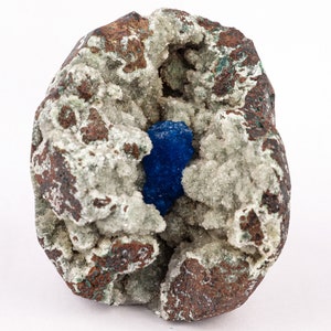 Cavansite on Heulandite (Rare Find) Free Standing Natural Mineral Specimen # B 6353