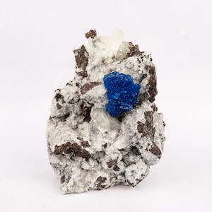 Cavansite on Heulandite (Rare Find) Free Standing Natural Mineral Specimen # B 6304