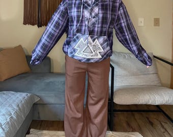 Wakaan Purple Plaid Hoodie