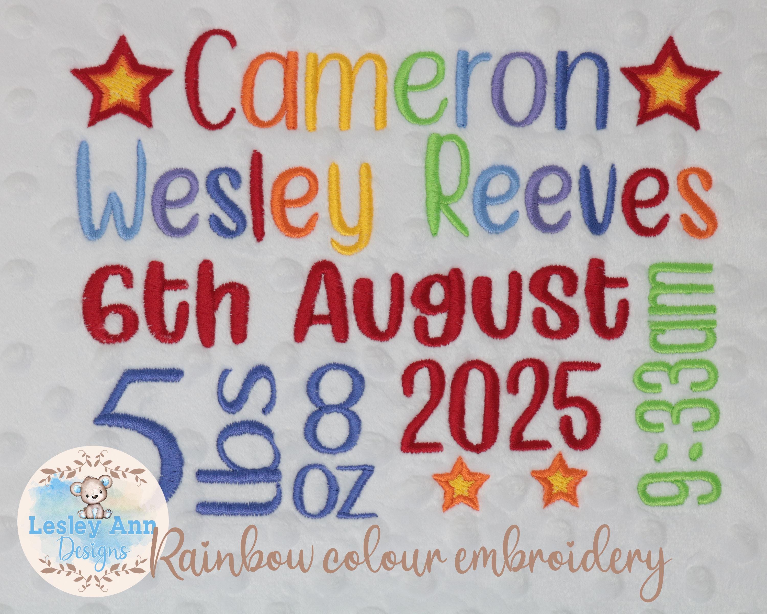 Personalized Monogrammed Baby Blanket - Custom Name Blanket For Newborn Boy Or Girl Gift - View #2