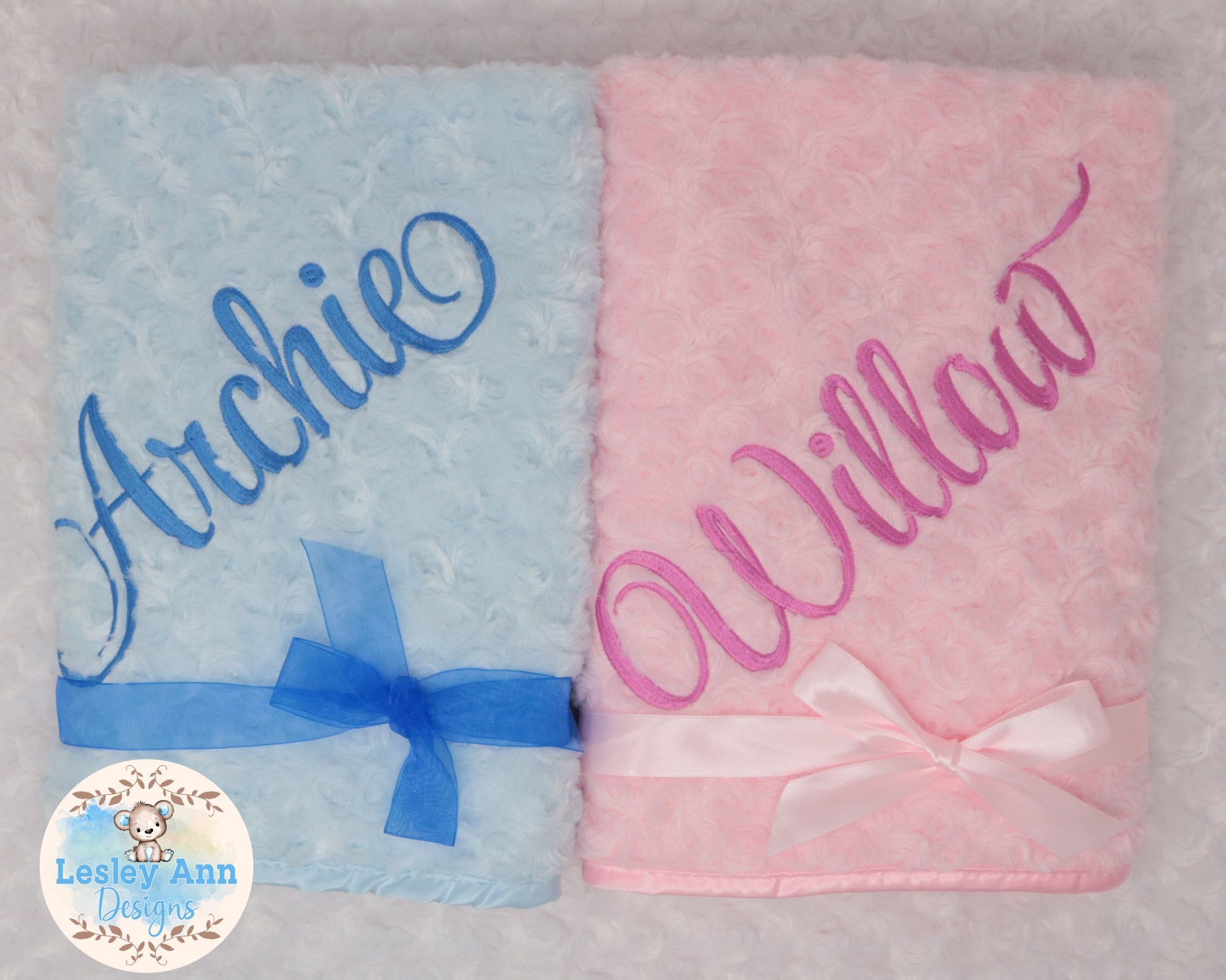 Personalised Embroidered Soft Baby Blanket With Name Etsy UK