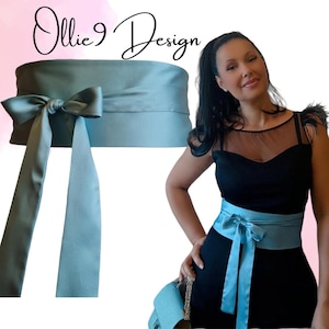 Cinto de cetim azul vestido de noiva faixa tamanho personalizado vestido formal faixa azul-aqua cinto de cetim noite dama de honra vestido de noiva cinto azul