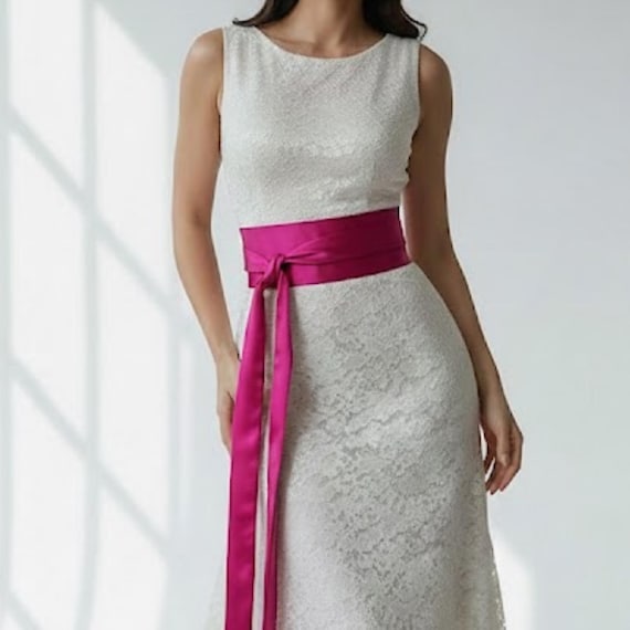 Pink Satin Belt Wedding Dress Sash Custom Size Formal Dress Sash Hot Pink  Satin Belt Evening Bridesmaid Wedding Dress Fuchsia Colour Belt - Etsy  Canada