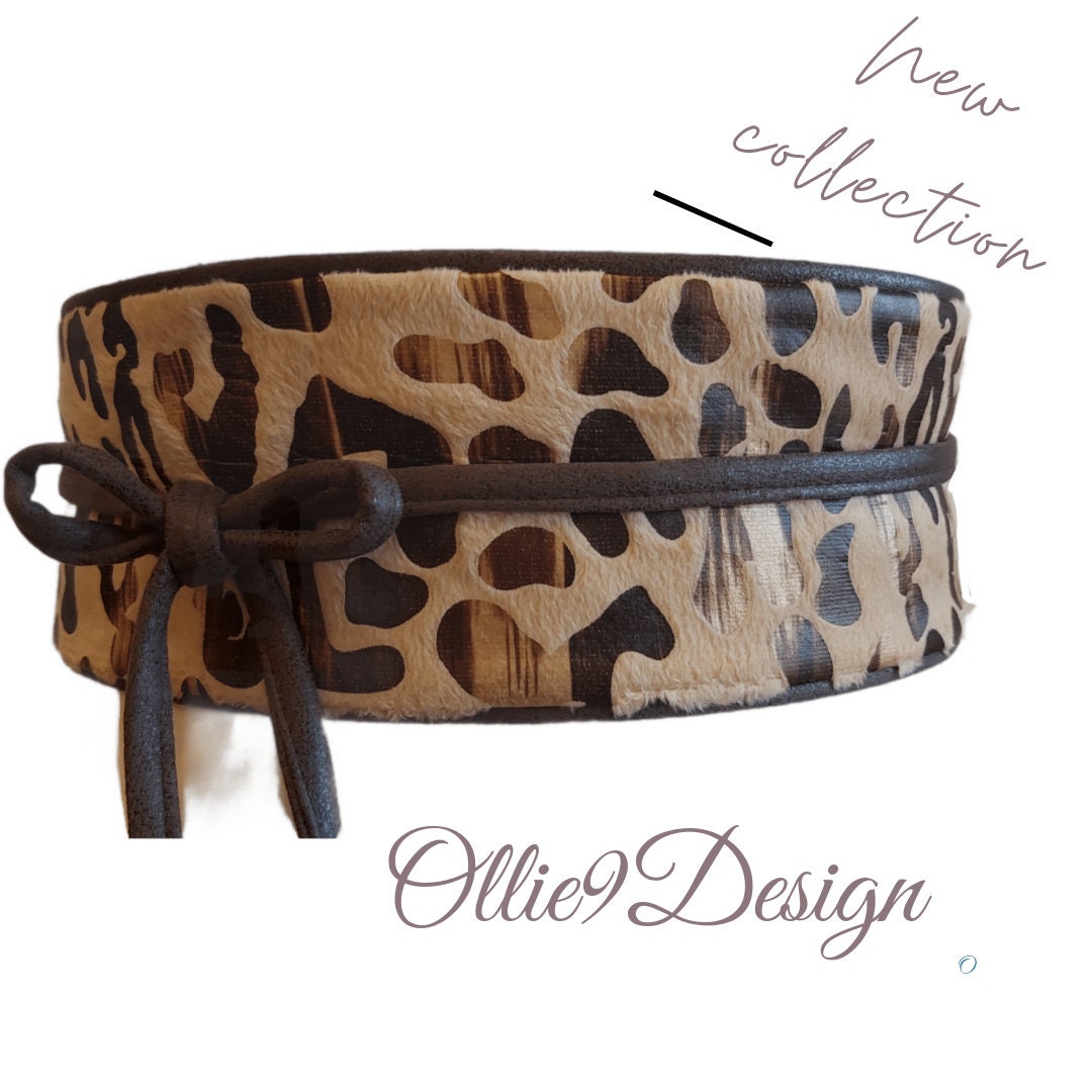 Wide leopard print belt cheap