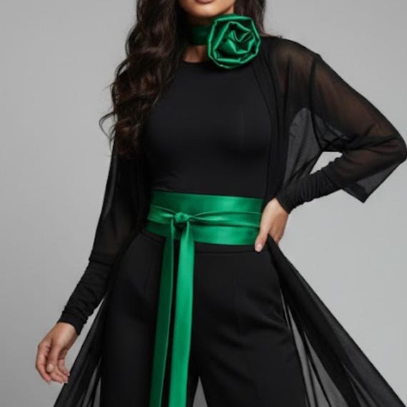 Green Satin Belt Wedding Dress Sash Custom Size Formal Dress Sash Green Satin Belt All Colors Evening Bridesmaid Wedding Dress Women Gift