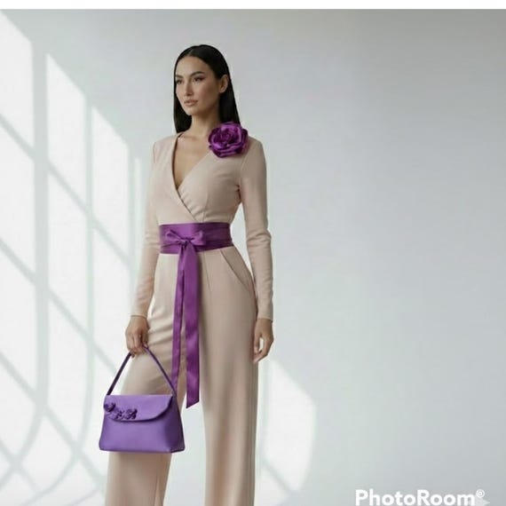 purple dress belt NicoBlu Cosima Sash Belt in Sunset Lavender
