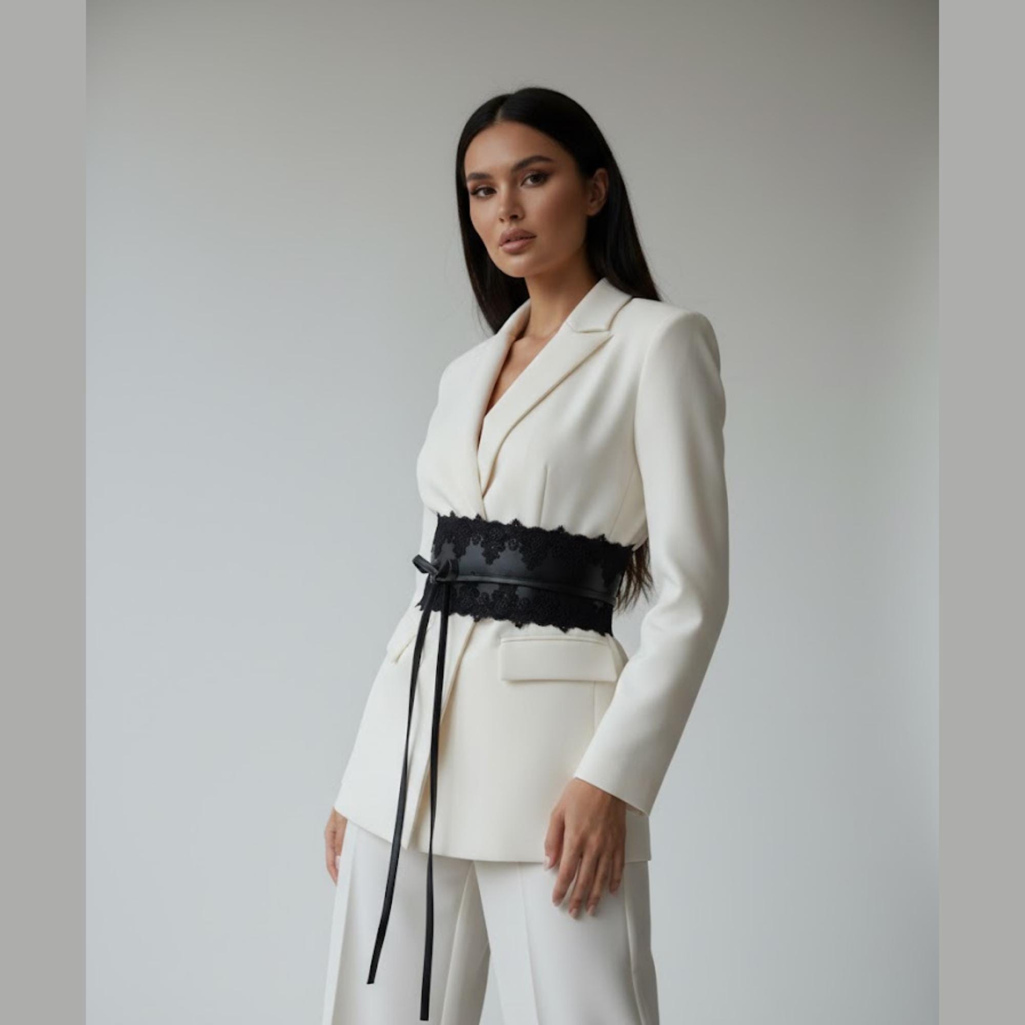 Faux Leather Wide Obi Belt with Lace-up Closure 2-IMG_5945.jpg?v=1717779629&  main image 3