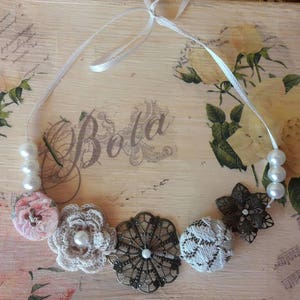 Boho Blumen Halskette Spitze Choker Steampunk Schmuck Vintage Halskette Damen romantisch Shabby Chic Geschenk Blumencharme Halskette individuellen Schmuck