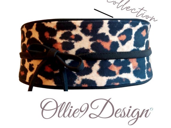 Animal Print Belt Woman Obi Belt Reversible Wide Wrap Belt Two Sided Belt Women s Belt Leopard Print Belt Black Wide Belt Etsy Australia