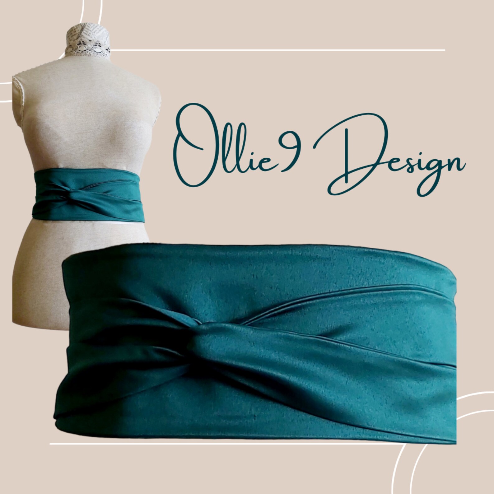 Emerald Green Satin Obi Belt, Satin Belt, Women's Belt, Green Obi Sash