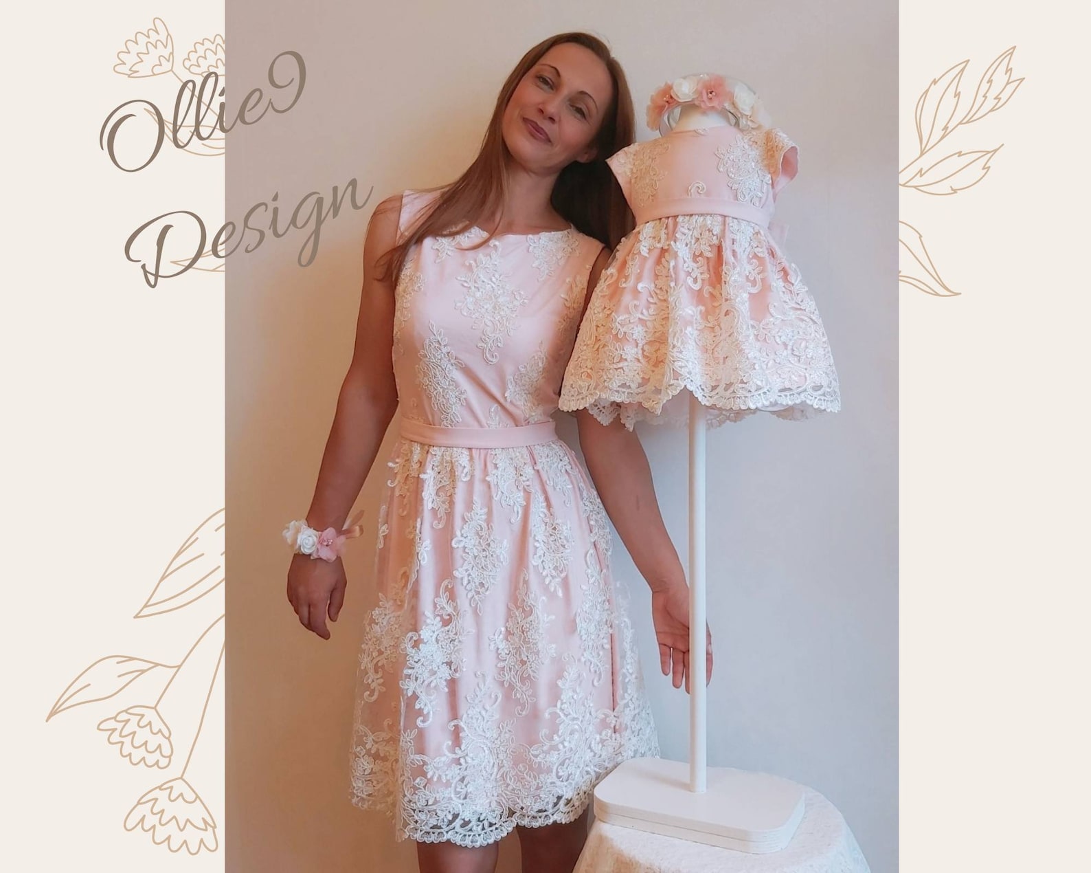 Mother and Daughter Lace Matching Dresses Matching Lace Etsy UK