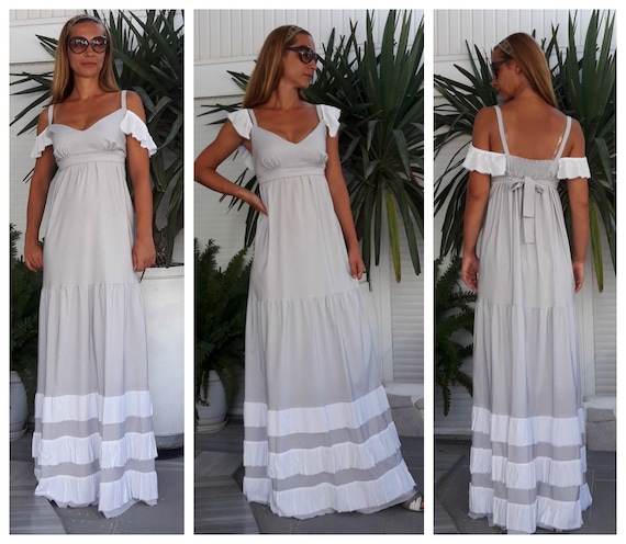 light gray summer dress