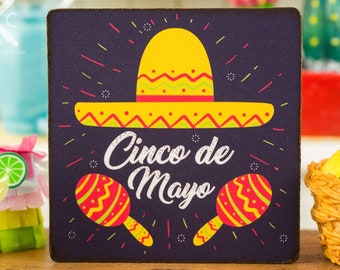 Made to Order Dollhouse Miniature Cinco De Mayo Sign - Decorative Cinco De Mayo Sign - 1:12 Dollhouse Miniature Sign