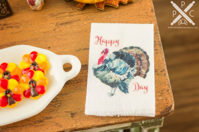 Made To Order Dollhouse Miniature Happy Turkey Day Etsy