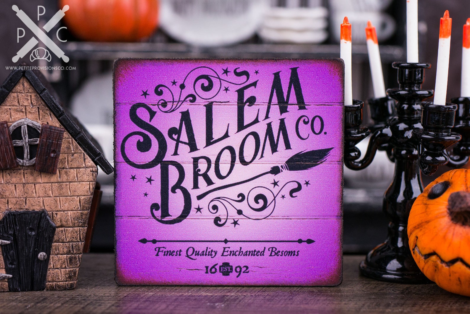 Made to Order Dollhouse Miniature Salem Broom Co. Sign 112 Etsy