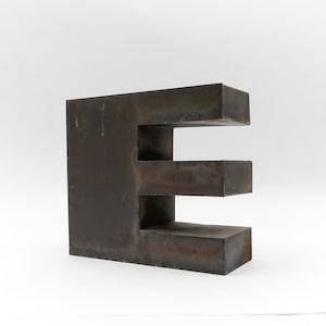 Beautiful Patinated Copper Letter "E" Mid-Century Modern, 1960s Germany